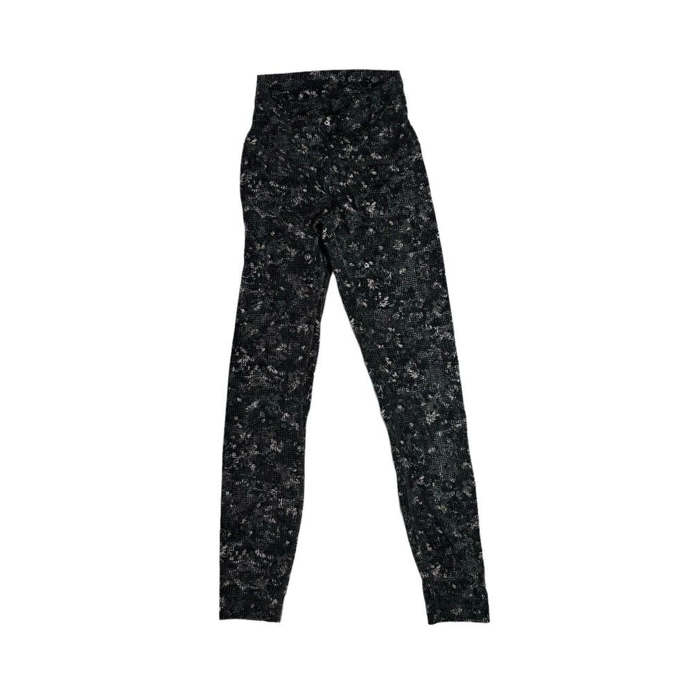 Lululemon Align Pant 25" Black Grey White LW5BYXS Size 2